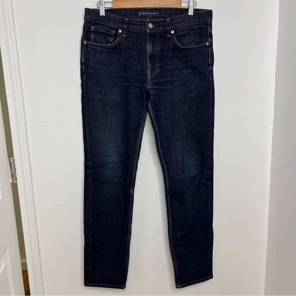 EVERLANE Dark Wash Slim Organic Jeans - Picture 2 of 5